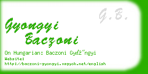 gyongyi baczoni business card